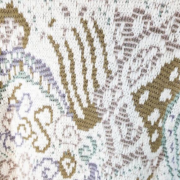Giorgio Di Firenze Cream Abstract Vintage Pullover Knit Sweater Size Large 80s - Picture 6 of 6